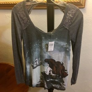 Little Mermaid keyhole top NWT